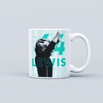 Kubek ceramiczny z motywem F1 Formuła 1 Lewis Hamilton 44, 330ml