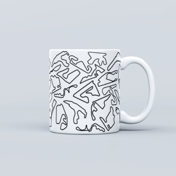 Kubek ceramiczny z motywem F1 Formuła 1 Tory, 330ml - Inny producent