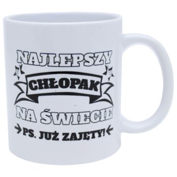 Kubek ceramiczny, Z Super Nadrukiem, 330 ml, J&W, biały - J&W