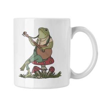 Kubek ceramiczny Żabka, Żaba Prezent Fana 10, biały - Zebra