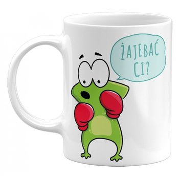 Kubek ceramiczny Żajebać Ci? Śmieszny Kubek Z Żabą GiTees 330 ml - GiTees