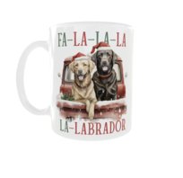 Kubek ceramiczny, zwierzęta, Boże Narodzenie, Dla Psiarzy Psy V10 Labrador Labradory, 300 ml