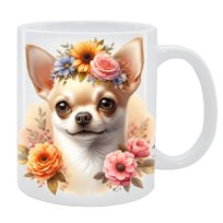 Kubek Chihuahua Krótkowłosa - Kolekcja Floral