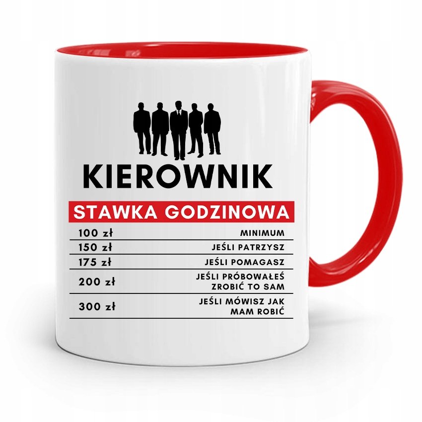 Kubek Czerwony Dla Kierownika Stawka Godzinowa Polidraw Sklep Empik Com