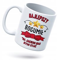 Kubek Dla Bogumiła Na Prezent z Dowolnym Trwałym Nadrukiem Zdjęciem Biały