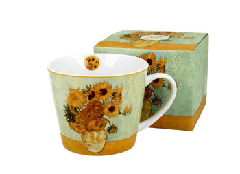 Kubek do kawy i herbaty porcelanowy DUO Sunflowers Vincent Van Gogh 600 ml - Duo