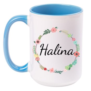 Kubek duży (440 ml) z imieniem Halina, prezent dla Haliny, 7 - Pozostali producenci