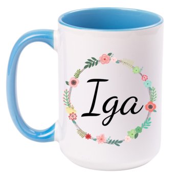 Kubek duży (440 ml) z imieniem Iga, prezent dla Igi, 7 - Pozostali producenci
