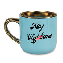 Kubek elegancki - Miej Wyj bane / A będzie Ci dane 400 Niebieski