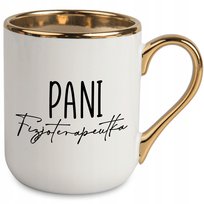 KUBEK ELEGANT BIAŁY IDEALNY PREZENT DLA PANI FIZJOTERAPEUTKA JAKOŚĆ WZORY