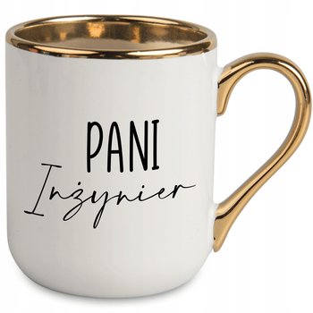 KUBEK ELEGANT BIAŁY IDEALNY PREZENT DLA PANI INŻYNIER SUPER JAKOŚĆ WZORY - StyleCouture