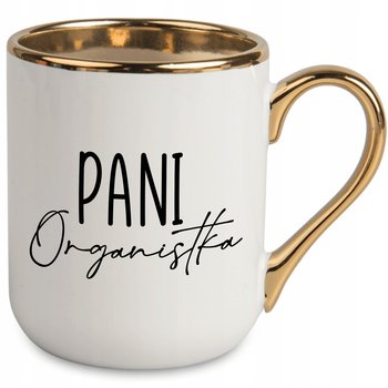 KUBEK ELEGANT BIAŁY IDEALNY PREZENT DLA PANI ORGANISTKA SUPER JAKOŚĆ WZORY - StyleCouture