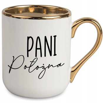 KUBEK ELEGANT BIAŁY IDEALNY PREZENT DLA PANI POŁOŻNA SUPER JAKOŚĆ WZORY - StyleCouture