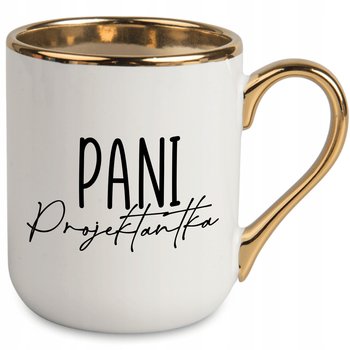 Kubek Elegant Biały Idealny Prezent Dla Pani Projektantka Super Jakość Wz - StyleCouture