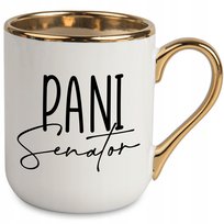 KUBEK ELEGANT BIAŁY IDEALNY PREZENT DLA PANI SENATOR SUPER JAKOŚĆ WZORY