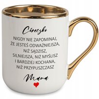 KUBEK ELEGANT BIAŁY PREZENT DLA CÓRKI UROCZĘ ŻYCZENIA ŚWIETA URODZINY WZ