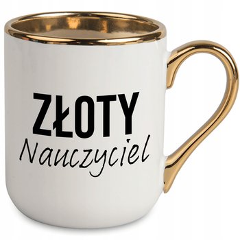 Kubek ELEGANT BIAŁY Prezent Dla Nauczyciela Złoty Nauczyciel MIX WZORÓW - StyleCouture