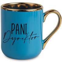 KUBEK ELEGANT NIEBIESKI IDEALNY PREZENT DLA PANI DYREKTOR SUPER JAKOŚĆ WZ