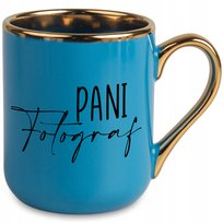 KUBEK ELEGANT NIEBIESKI IDEALNY PREZENT DLA PANI FOTOGRAF SUPER JAKOŚĆ WZ