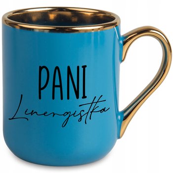 KUBEK ELEGANT NIEBIESKI IDEALNY PREZENT DLA PANI LINERGISTKA JAKOŚĆ WZORY - StyleCouture