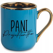 Kubek Elegant Niebieski Idealny Prezent Dla Pani Projektantka Jakość Wzory