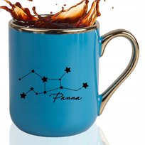 KUBEK ELEGANT Niebieski Na Prezent Urodziny Znaki Zodiaku PANNA Wzory