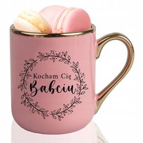 KUBEK ELEGANT Prezent Na Urodziny Dzień Babci KOCHAM CIĘ BABCIU Wzory