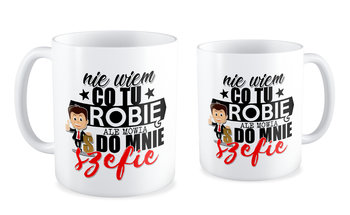 Kubek FAJNEKUBKI Mówią do mnie Szef, biały, 330 ml - fajneKUBKI