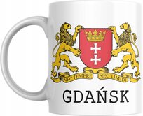 Kubek GDAŃSK HERB MIASTA pamiątka morze z napisem prezent