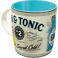 Kubek GIN AND TONIC SERVED COLD ceramiczny do kawy herbaty