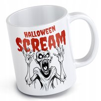 Kubek halloweenowy duch duszek szkielet zjawa wiedźma krzyk scream szkielet