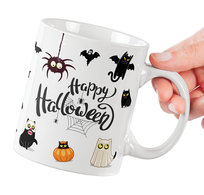 KUBEK HAPPY HALLOWEEN KOTY NIETOPERZE GADŻET PREZENT JAKOŚĆ