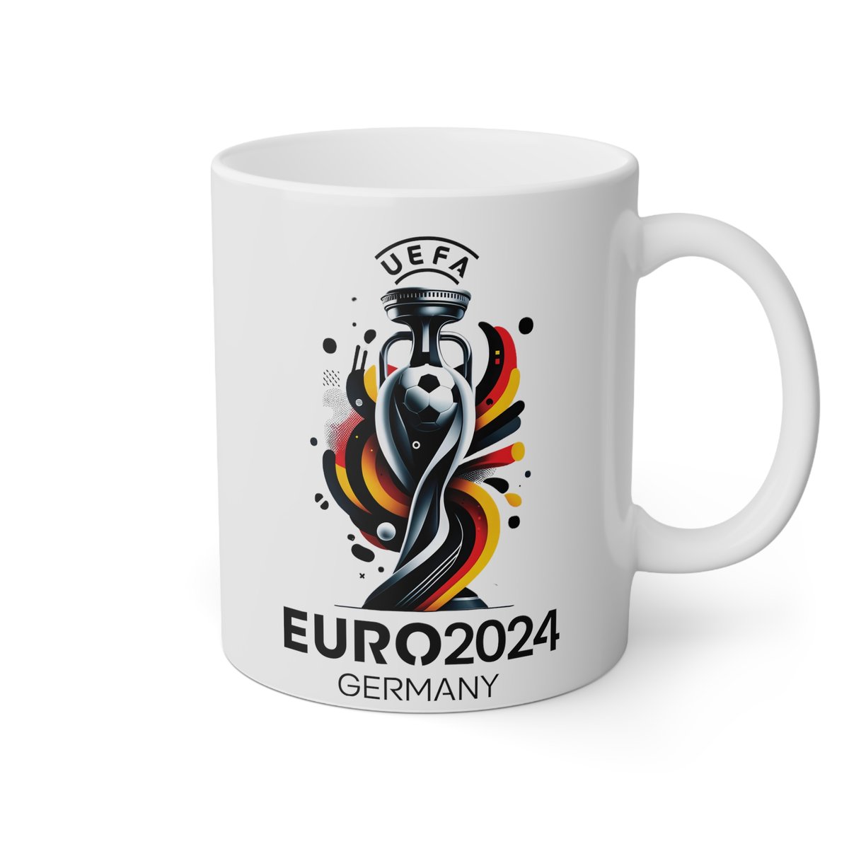 Kubek Kibica EURO 2024 – 0,32L UEFA 2024 Porcelanowy Biały - Slavmod ...