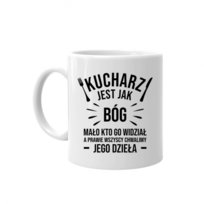 Kubek Koszulkowy kucharz jest jak bóg, 8,2x9,5 cm Koszulkowy