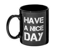 Kubek Kubek "Fuck You - Have a Nice Day" ceramiczny z palcem Niegrzeczny - CZARNY ceramika zabawny na prezent 320 ml kawy herbaty dla Chłopaka Gadget Master