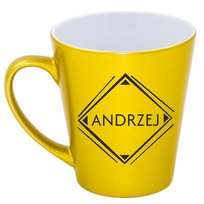 Kubek latte złoty z imieniem Andrzej, prezent dla Andrzeja, 8
