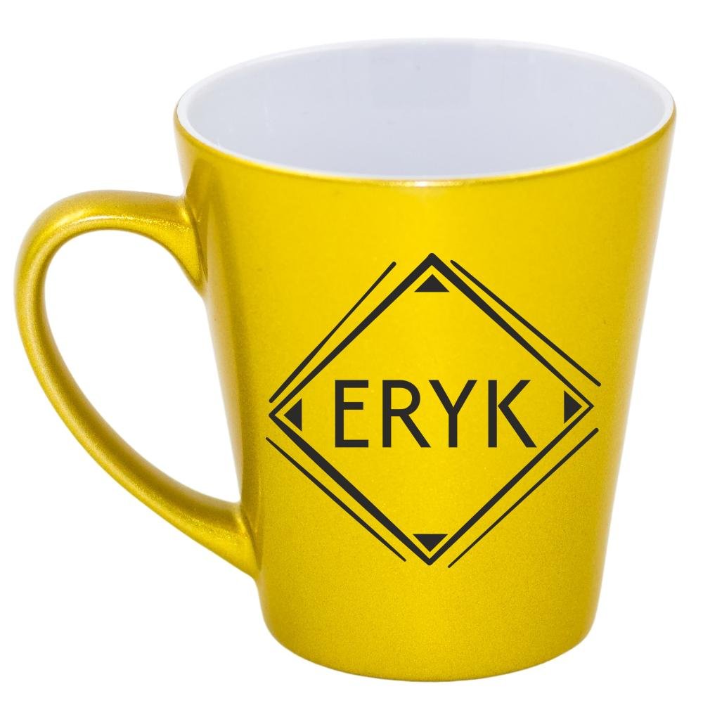 Kubek latte złoty z imieniem Eryk, prezent dla Eryka, 8 - hiperprezenty ...