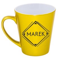 Kubek latte złoty z imieniem Marek, prezent dla Marka, 8