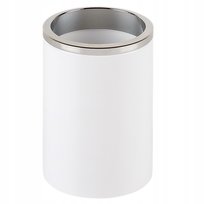 Kubek łazienkowy na szczoteczki i pastę biały okrągły