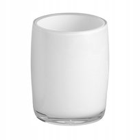 Kubek łazienkowy na szczoteczki pastę odporny biały stylowy gładki lekki