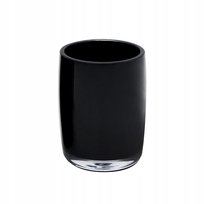 Kubek łazienkowy na szczoteczki pastę wytrzymały czarny stylowy gładki