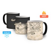 Kubek magiczny 330ml Mapa Huncwotów 004 Harry Potter Czarny