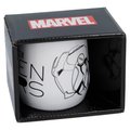 Kubek MARVEL, biało-czarny, 325 ml - Marvel