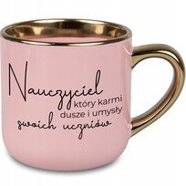 KUBEK MAXI ELEGANT RÓŻ IDEALNY PREZENT NAUCZYCIEL KARMI DUSZE I UMYSŁY