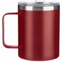 Kubek metalowy na prezent unikalny grawer personalizacja 300 ml - czerwony