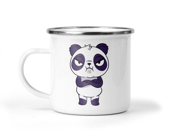 Kubek metalowy z nadrukiem Zła Panda Foch - Kreatywny Warsztat
