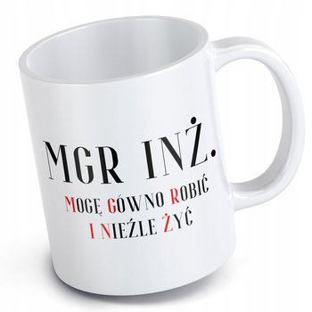 Kubek mgr inz magister inżynier dla studenta studentki po obronie studia - Kubkotwórnia