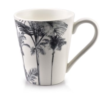 Kubek MIA HOME, Palm Leaves, biały, 360 ml - MIA home