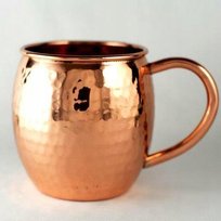 KUBEK MIEDZIANY do wody młotkowany 400 ml.