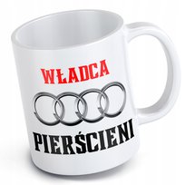 Kubek motoryzacyjny władca pierścieni miłośnik marki audi samochodziarz